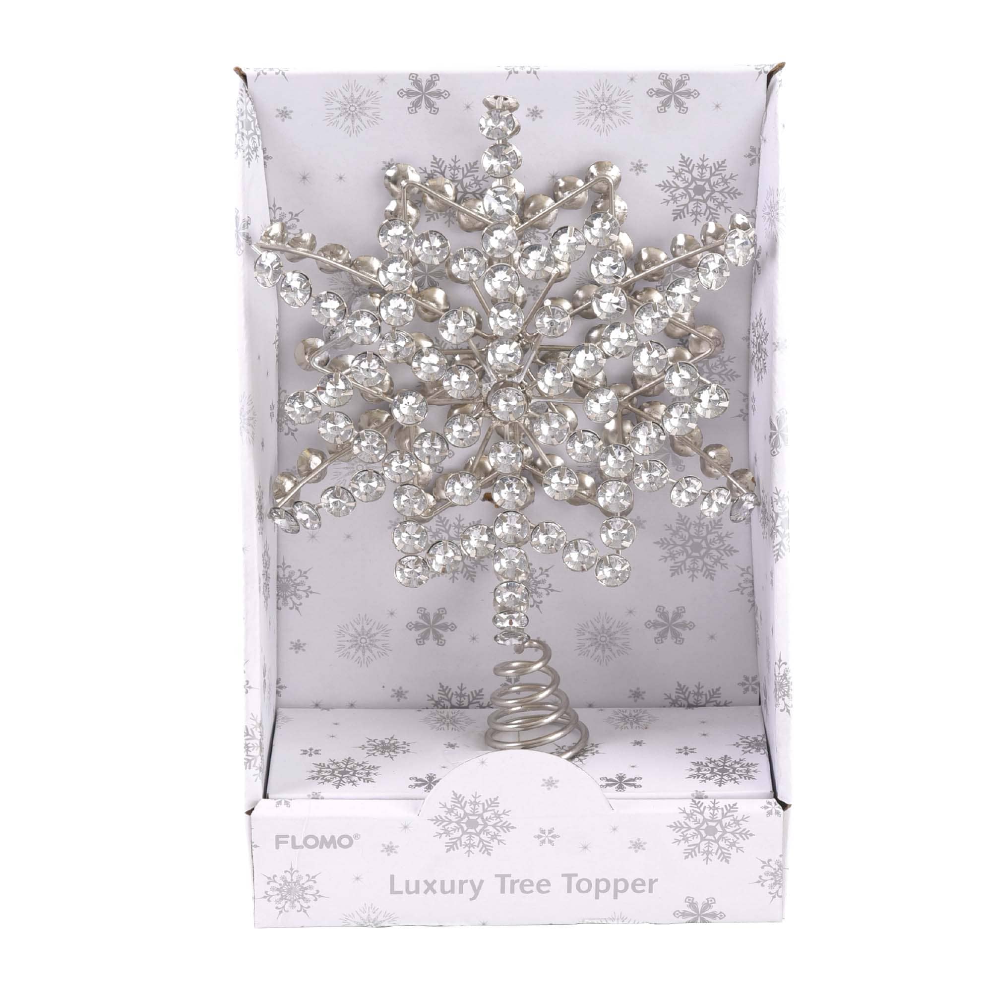 10-Piece Sparkling Christmas Tree Topper Set in Open Box - Perfect for Holiday Decorations & Festive Home Decor