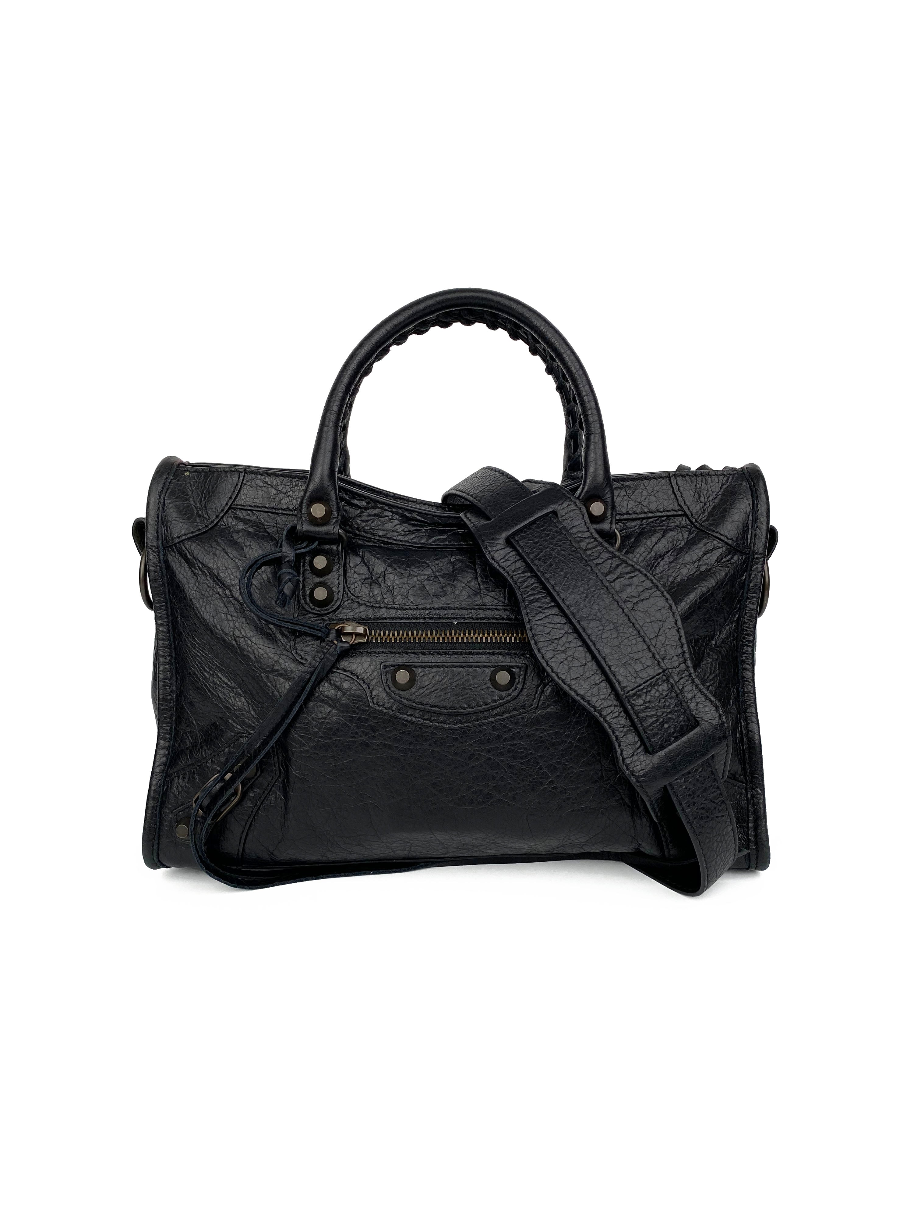 Balenciaga Small Black City Bag - Stylish Crossbody Handbag for Women | Perfect for Everyday Use, Travel & Night Out