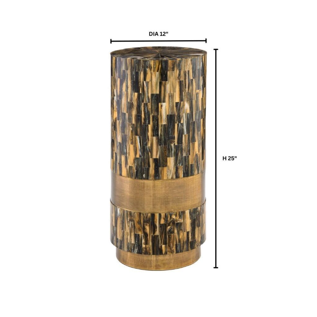 Cyan Design 11644 Cairo Side Table - Faux Horn Finish, Modern Accent Table for Living Room, Bedroom, or Office Decor