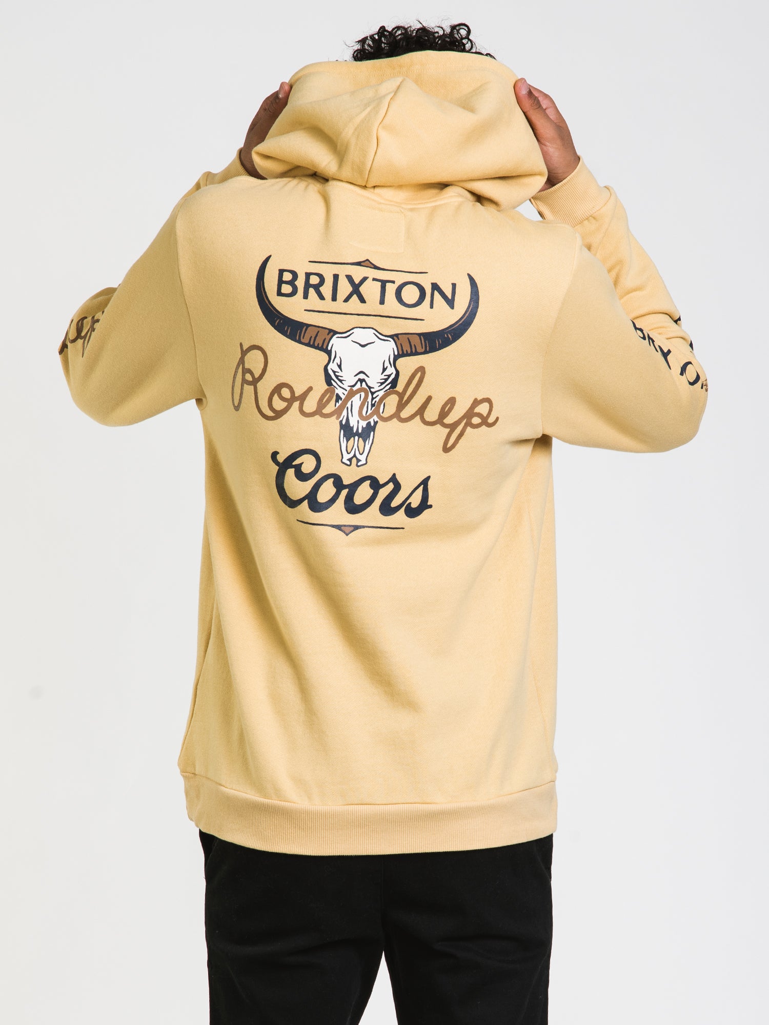 Brixton Coors Roundup Pullover Hoodie for Men - Soft Fleece Sweatshirt with Kangaroo Pocket - Perfect for Casual Wear, Outdoor Activities, and Layering in Cool Weather