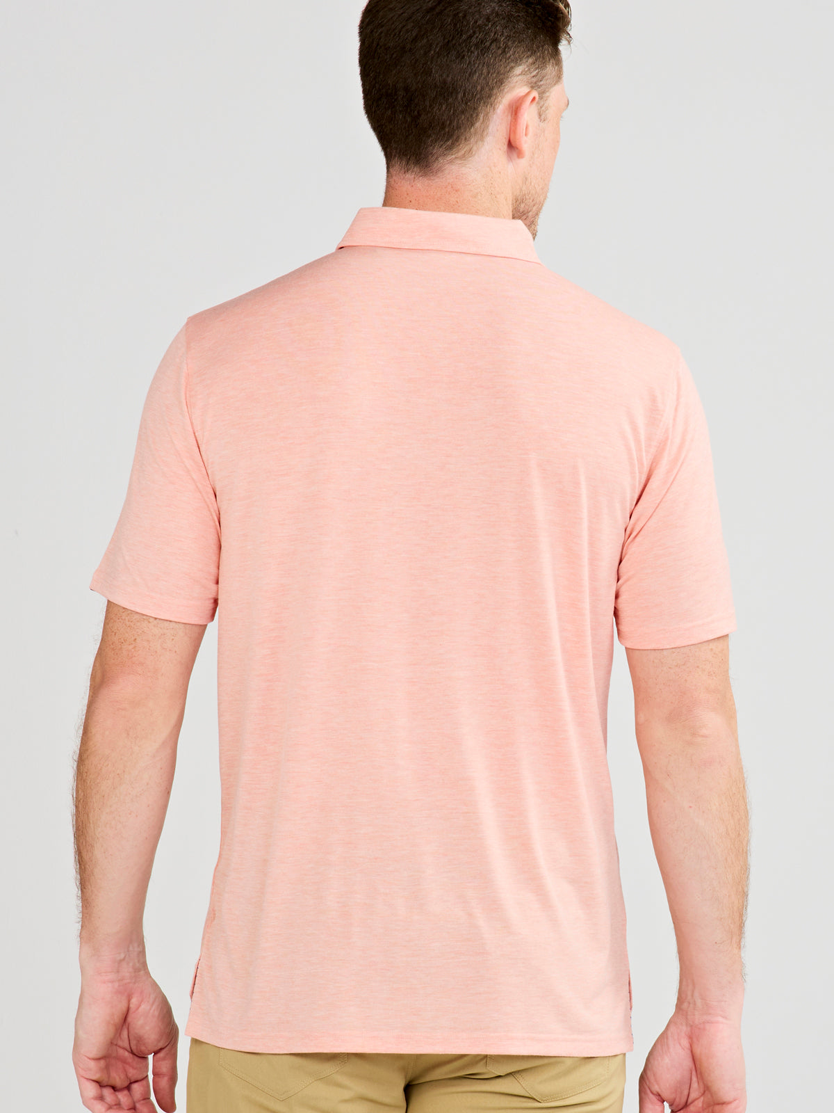 Lightweight Cloud Polo Shirt for Men - Breathable & Comfortable Lotus Heather Fabric - Perfect for Casual Wear, Golf & Outdoor Activities