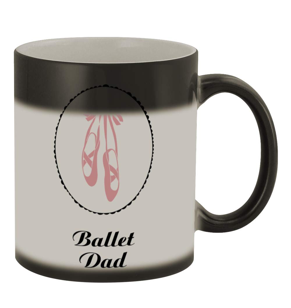Funny Color Changing Coffee Mug - 11oz Ceramic Magic Mug with Humorous 'Middle of the Road Ballet Dad #164' Design - Perfect Gift for Dancers, Coffee Lovers & Office Use