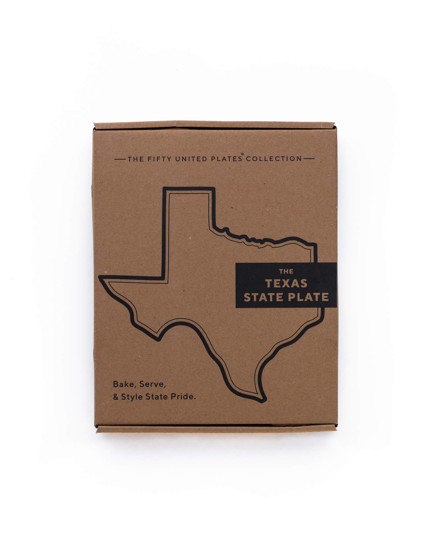Texas Shaped Porcelain Baking Dish - Oven, Microwave & Dishwasher Safe Serving Platter - Decorative Tray for Texan Themed Parties, BBQ Gatherings & Home Decor