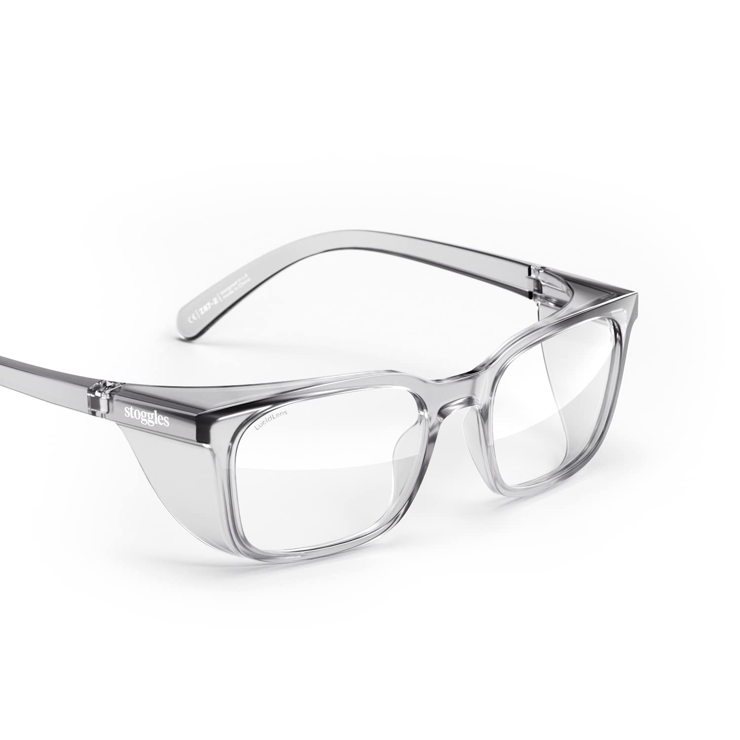 Stoggles Official Z87.1 Certified Safety Glasses - Rectangle Anti-Fog Blue Light Blocking Glasses for Work, Computer Use & Home Projects
