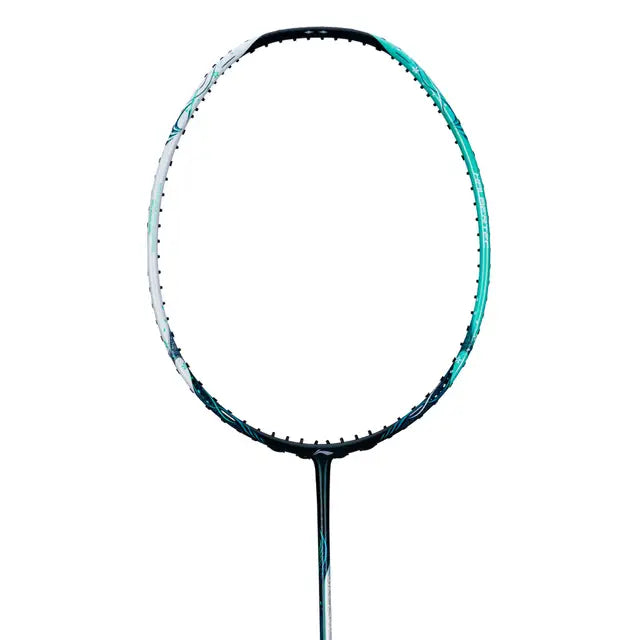 Li Ning Halbertec 6000 Unstrung Badminton Racket - Black/Aqua Green | Professional Carbon Fiber Shuttlecock Racquet for Advanced Players | Perfect for Tournaments & Training Sessions