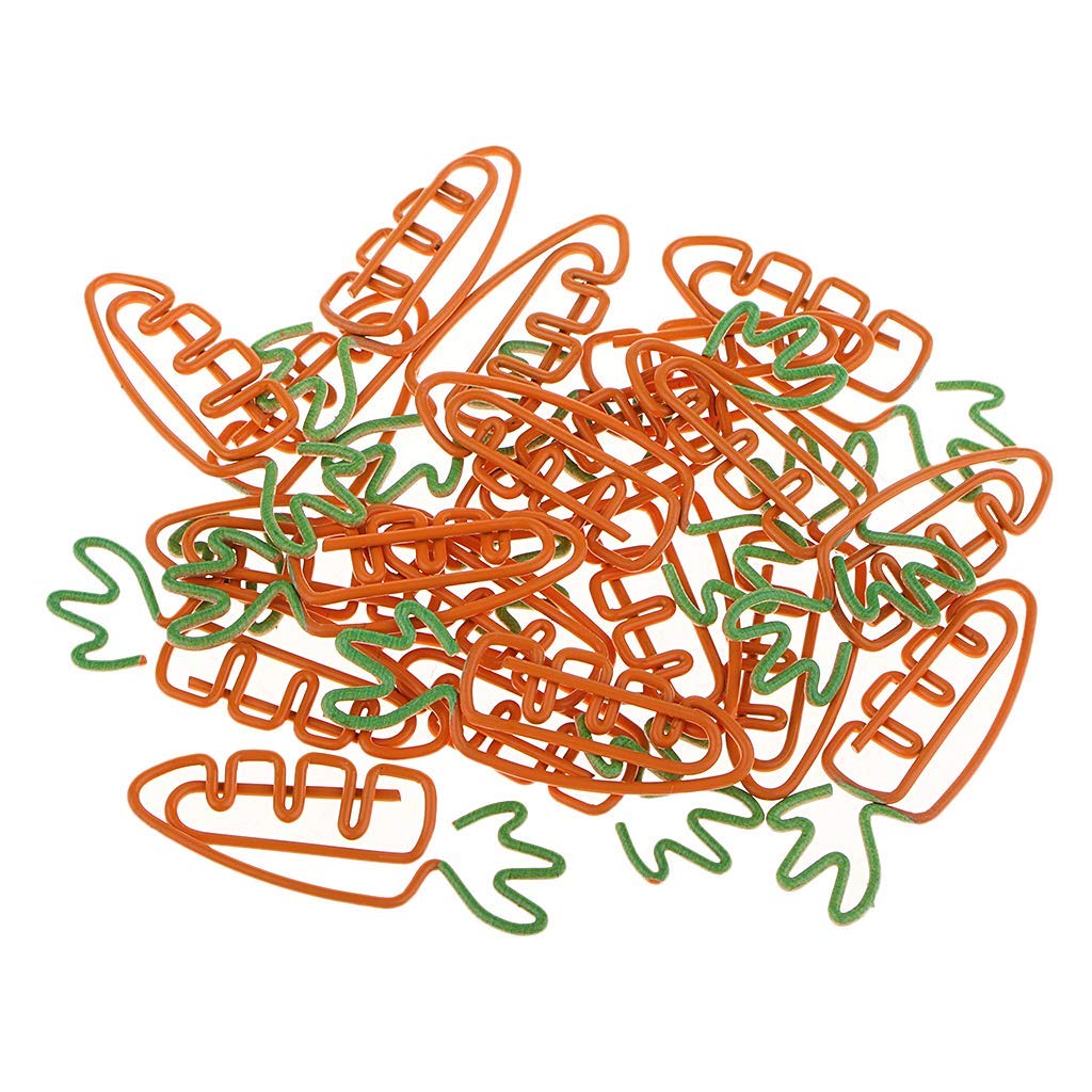 20pcs Carrot-Shaped Paper Clips - Fun Novelty Bookmarks for Office, School & Home Use - Cute Stationery Gift for Students & Teachers - Perfect for Organizing Notes, Marking Books & Adding Whimsy to Workspaces