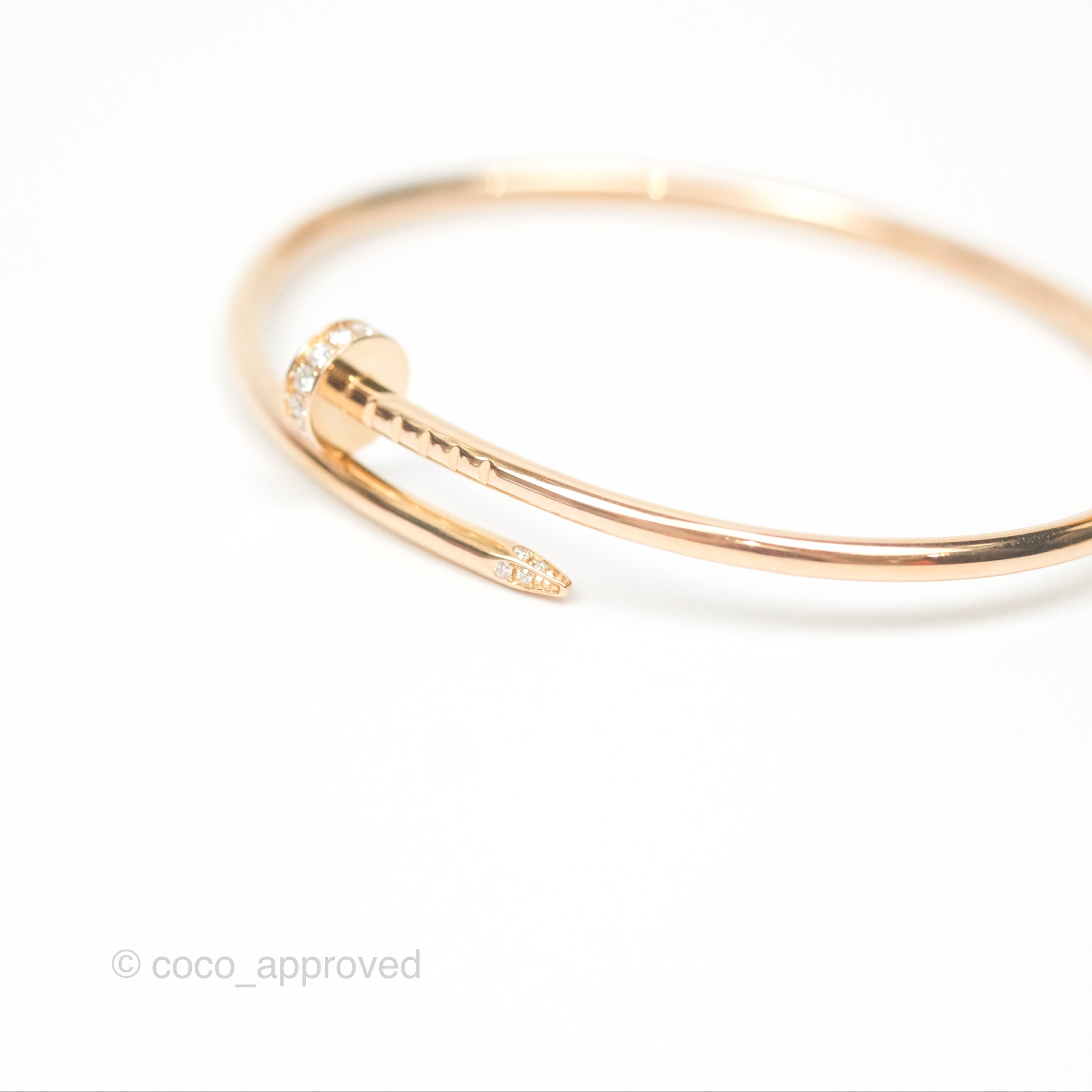 Cartier Juste Un Clou Bracelet in 18K Rose Gold with Diamonds - Luxury Jewelry for Women, Perfect for Weddings, Anniversaries & Special Occasions