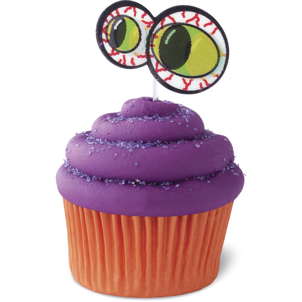 Wilton Monster Eyes Halloween Cupcake Toppers - Spooky Decorations for Halloween Party, Cupcakes, Cookies & Cakes