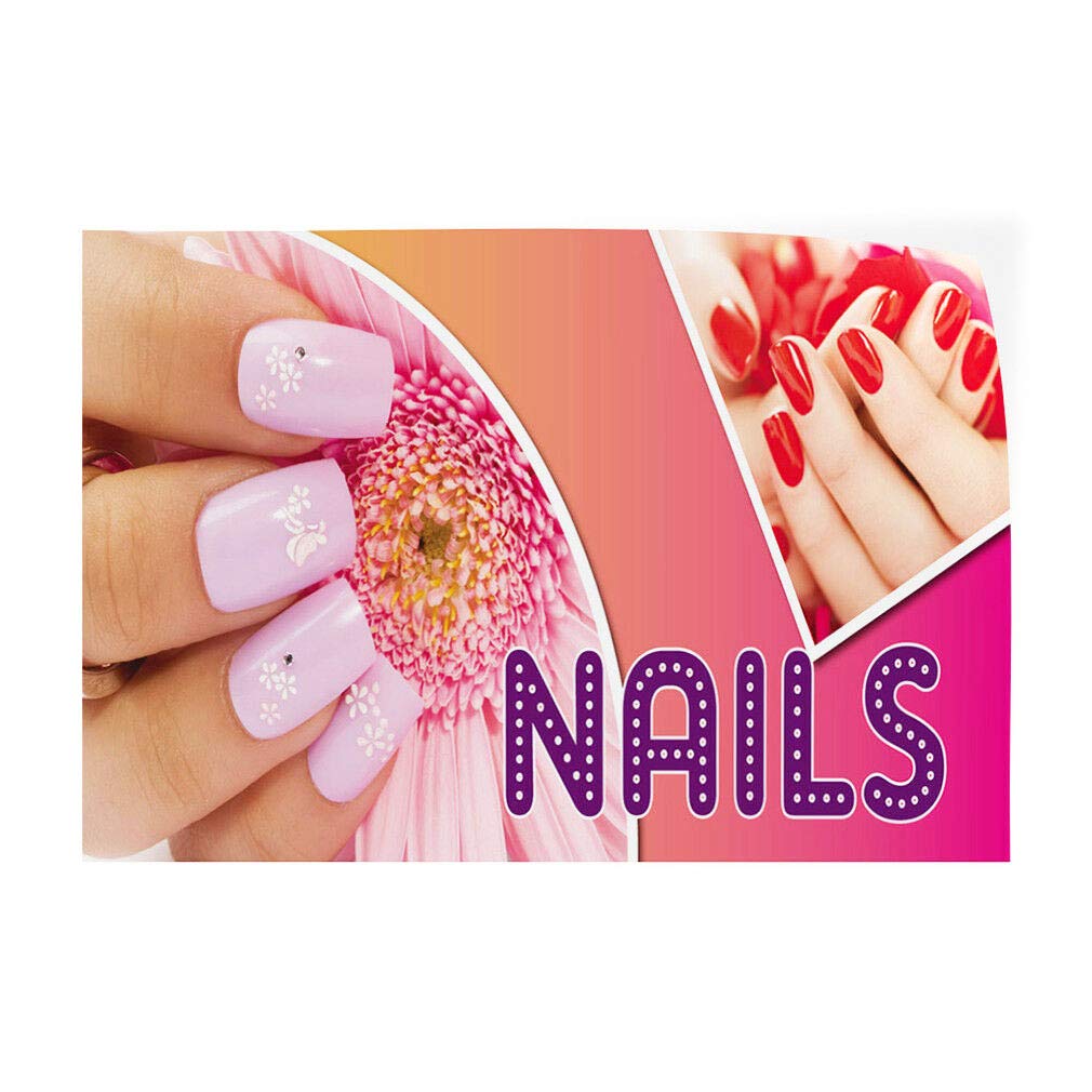 #1 Best Selling Indoor Store Sign Vinyl Decal Sticker - 8 Inch Nail Salon Wall Decor for Home & Business - Perfect for Salon, Spa, Retail Shop, and Office Decoration