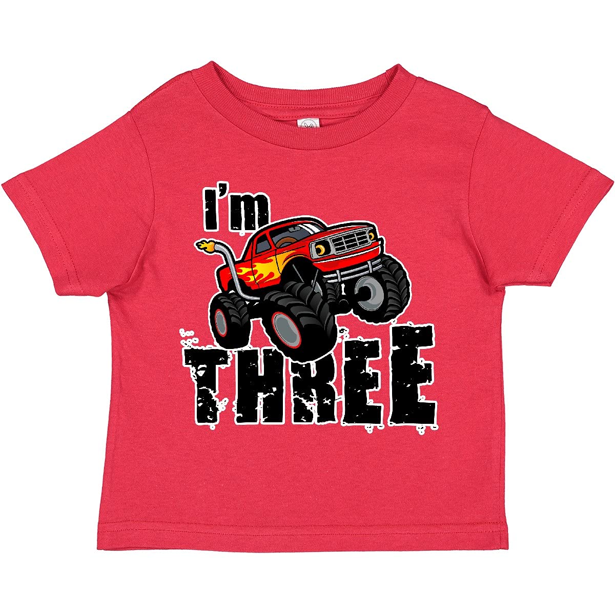 Inktastic Monster Truck 3rd Birthday Toddler T-Shirt - Cute Graphic Tee for Boys' Birthday Party & Playtime