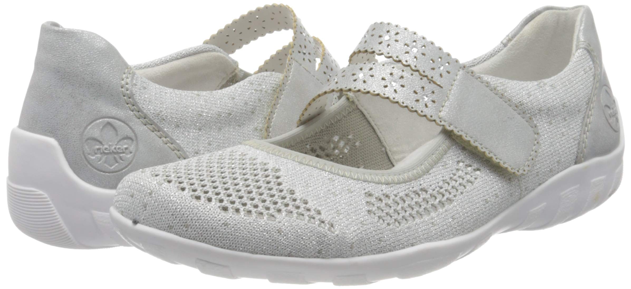 Rieker Women's Comfortable Ballet Flats - Lightweight Slip-On Shoes for Work, Travel & Casual Wear