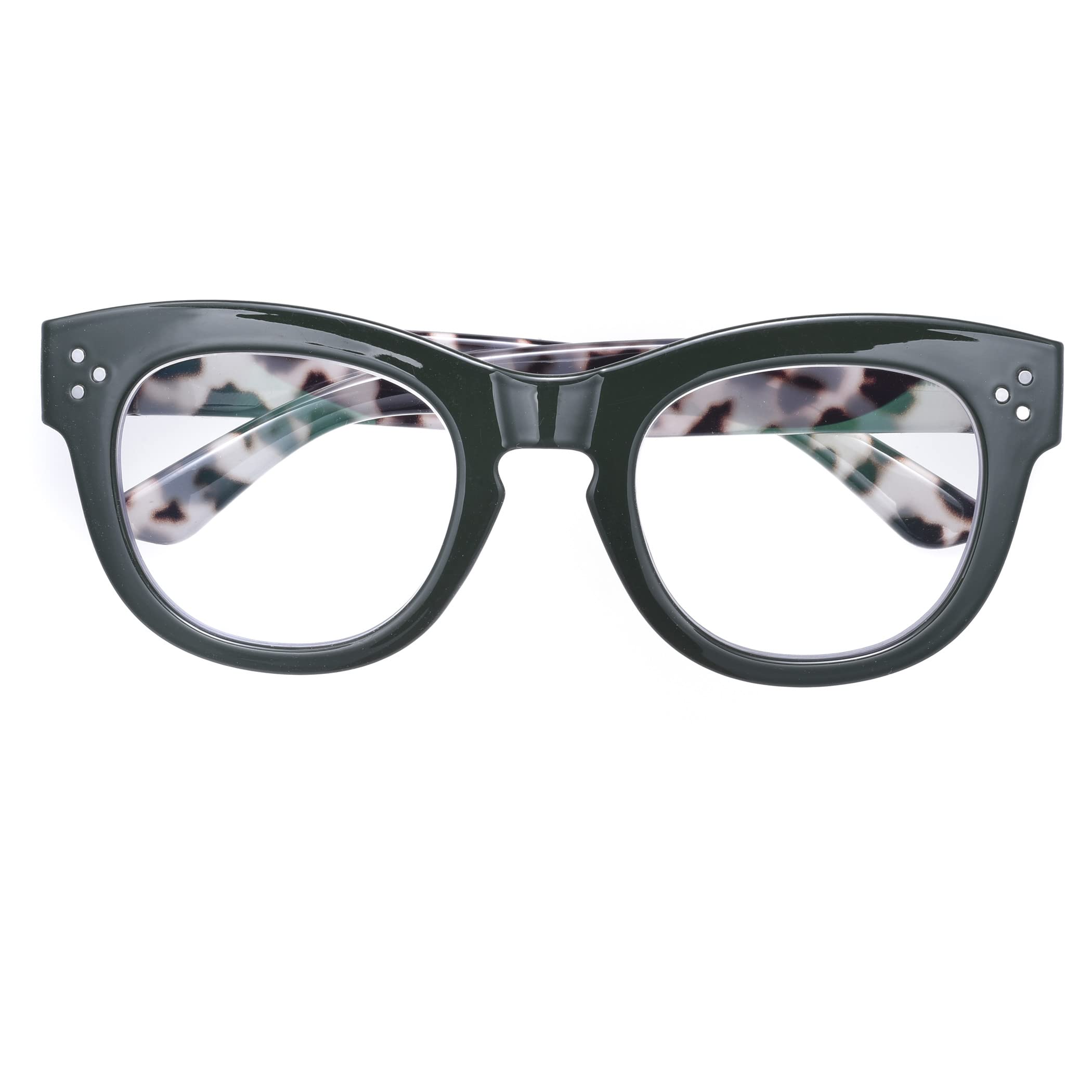 Bullabulling Women's Stardust Oversized Blue Light Blocking Reading Glasses - Computer Readers for Women, Oprah Style - Perfect for Office Work, Screen Time & Reading Books