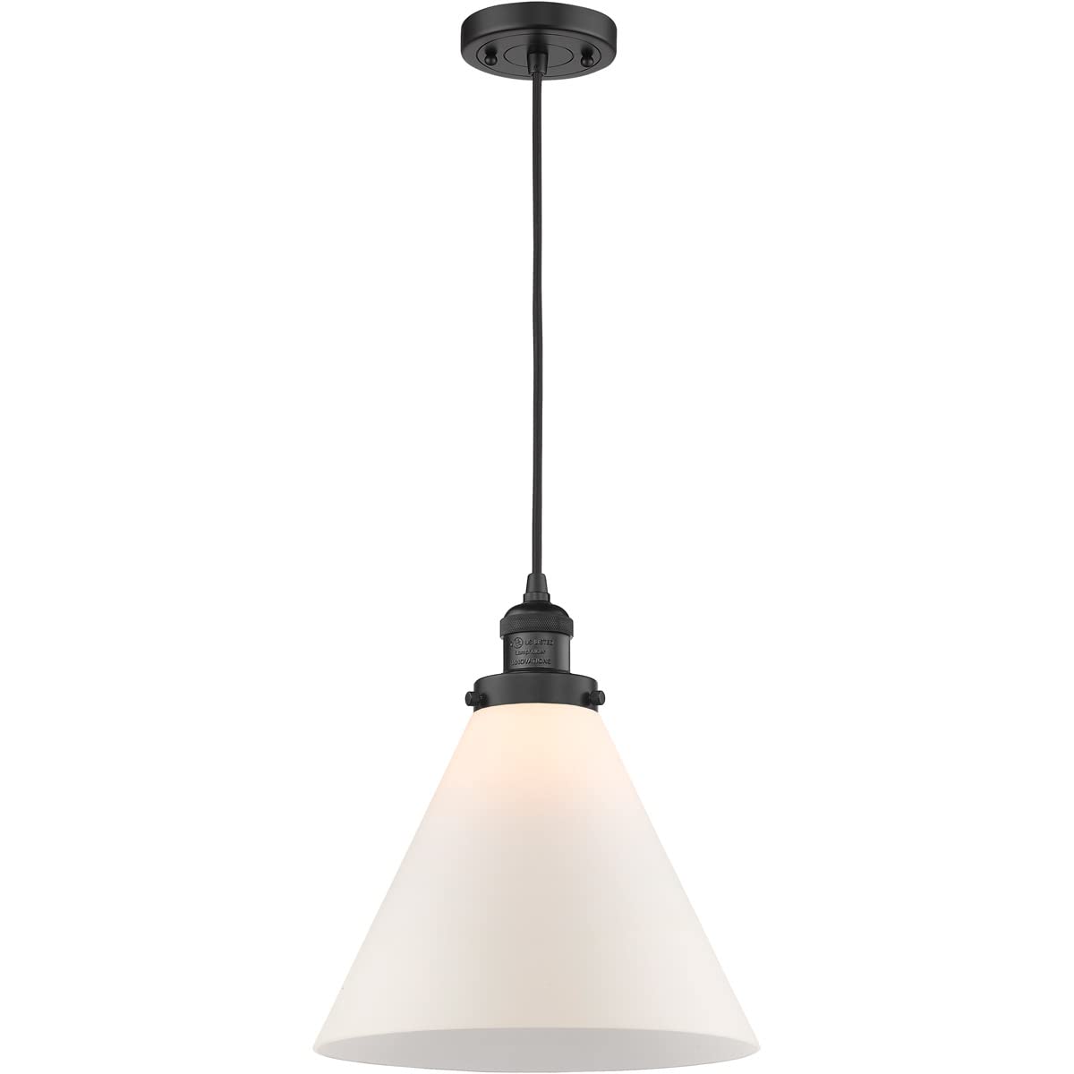 Innovations INNO201C-BK-G41-L-LED Matte Black LED Mini Pendant Light - Modern Kitchen Island Lighting, Dining Room Hanging Fixture, Bedroom Accent Lamp