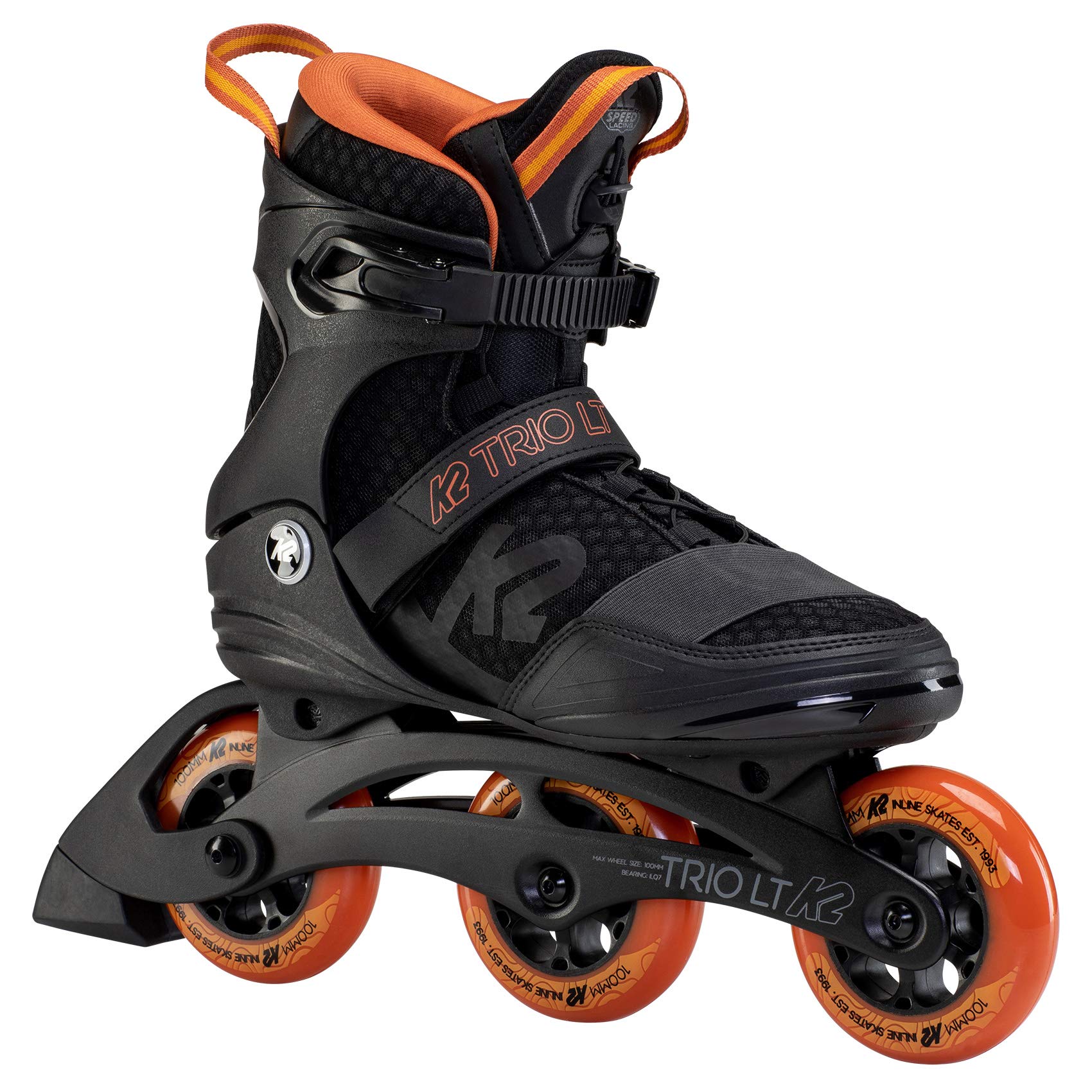 K2 Skate Trio LT 100 Men's Inline Skates - Lightweight Performance Rollerblades for Fitness, Recreation & Urban Skating