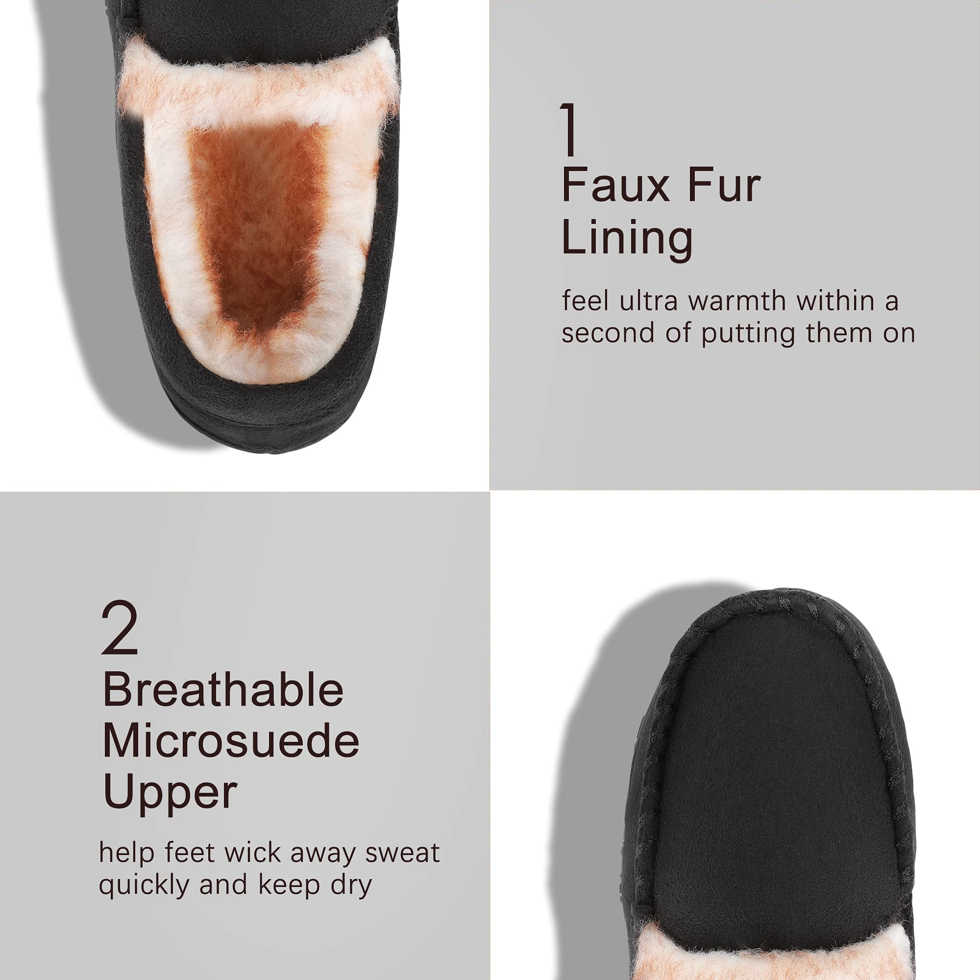 **Kids Memory Foam Moccasin Slippers for Boys & Girls - Non-Slip Indoor/Outdoor House Shoes for Playtime, School & Home Comfort**