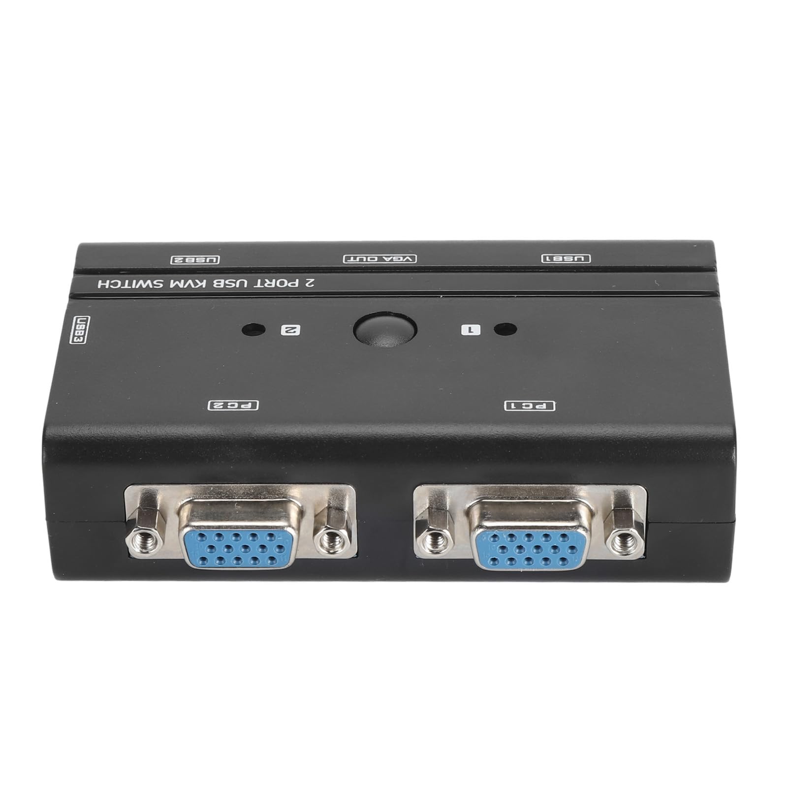 Annadue 2 Port VGA USB KVM Switch - Share 1 Monitor & 3 USB Devices (Keyboard, Mouse, Printer) Between 2 PCs | Windows Compatible | Ideal for Home Office & Multi-Computer Workstations