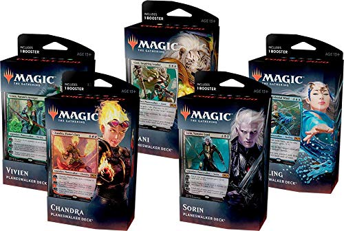 Magic The Gathering Core Set 2020 Planeswalker Decks - Complete Set of 5 MTG Decks for Beginners | Collectible Trading Card Game for Strategy & Battle Play