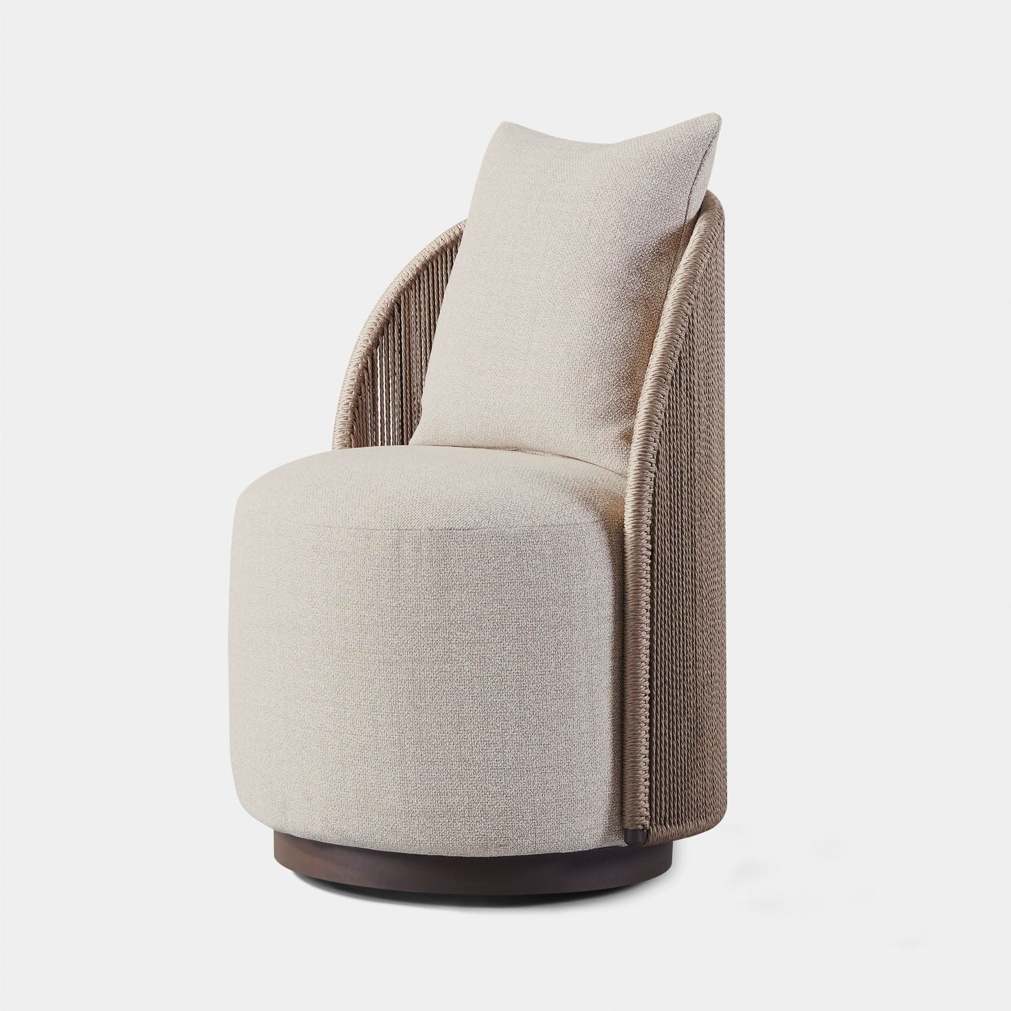 Milan Swivel Dining Chair - Modern Upholstered Kitchen Counter Stool with 360° Rotation - Perfect for Dining Room, Kitchen Island, Bar & Breakfast Nook