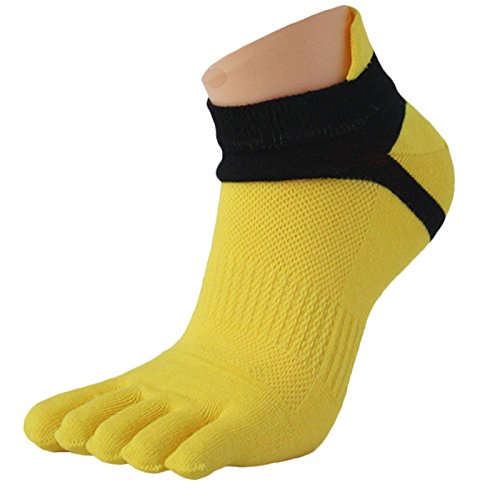 Best Compression Socks for Women & Men - Sports Running Socks with Toe Design & Breathable Mesh - Black Performance Socks for Athletes, Travel & Long Work Shifts