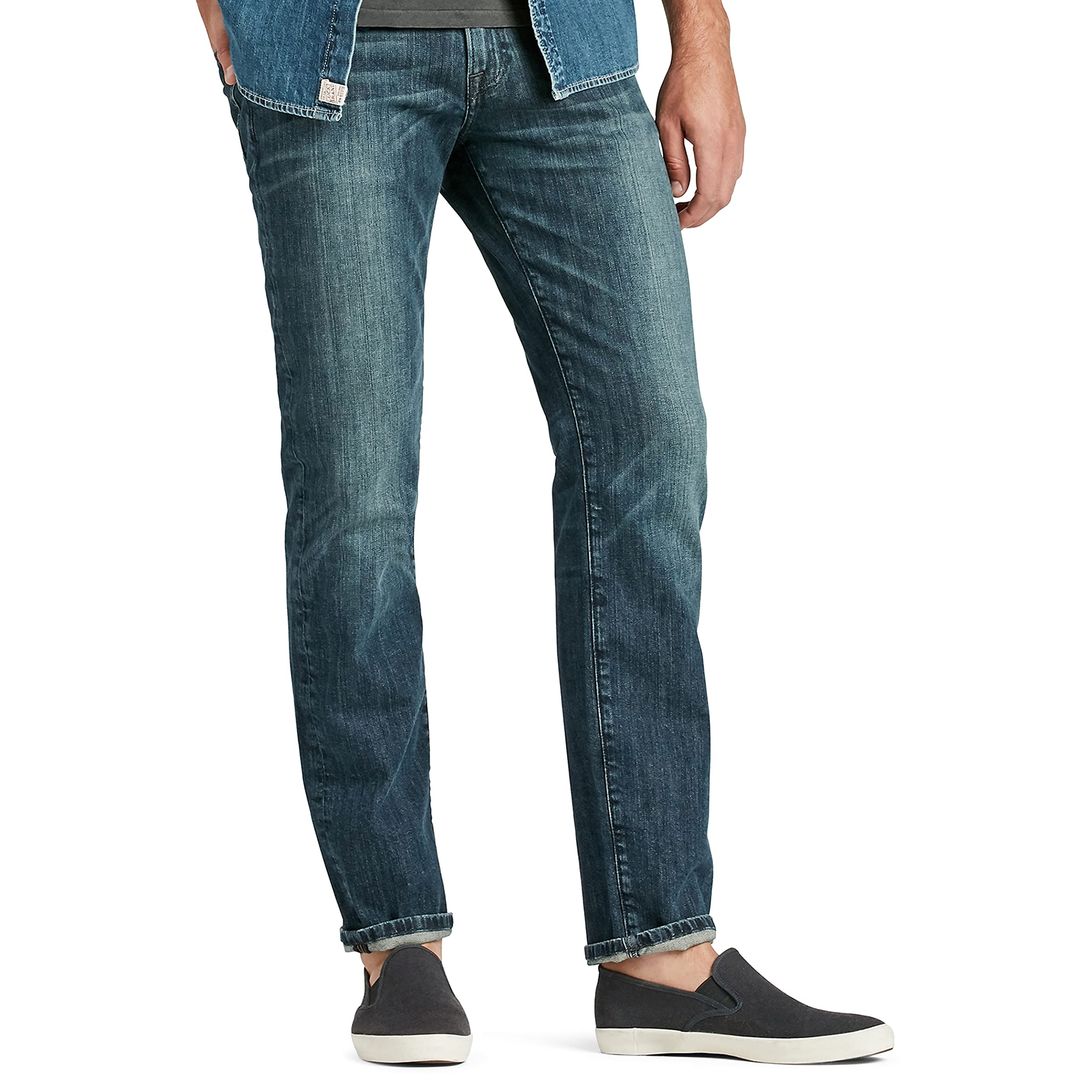 Lucky Brand Men's 221 Straight Fit Jeans - Classic Blue Denim Pants for Casual Wear & Everyday Comfort