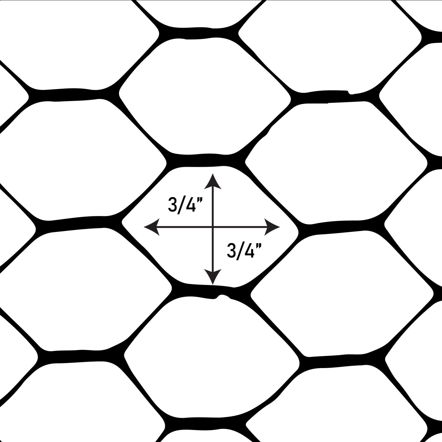 Boen 4' x 100' Black Plastic Hexagonal Chicken Wire Mesh Roll - Durable Poultry Fencing for Temporary/Semi-Permanent Enclosures, Deer Protection & Construction Sites | Ideal for Garden Security, Animal Pens & DIY Projects