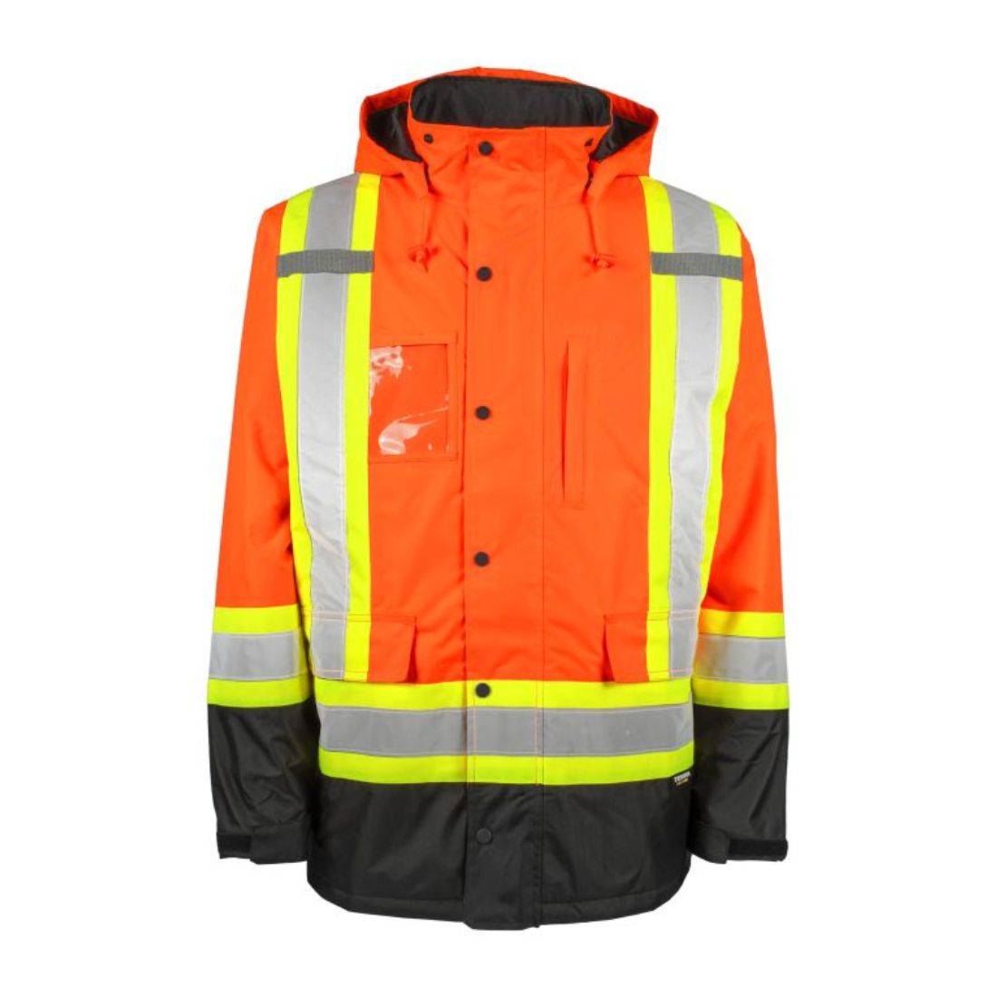 High Visibility Orange Winter Safety Parka with Lining - Terra Hi VIS 116504 - Ideal for Construction, Roadwork & Outdoor Winter Jobs