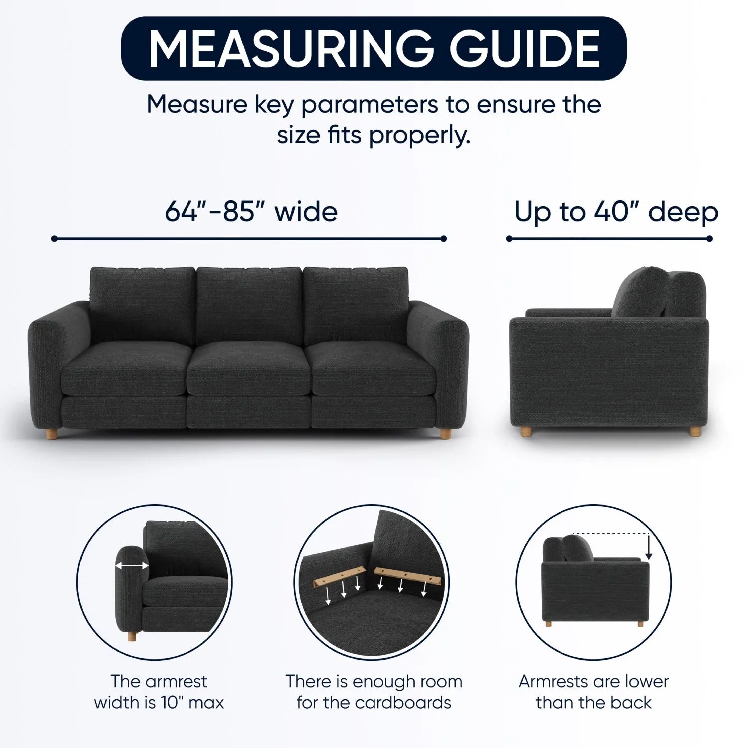 3 Seater Sofa Slipcover - Fuco Cotton Collection | Durable & Stylish Couch Cover for Living Room, Office, or Dorm