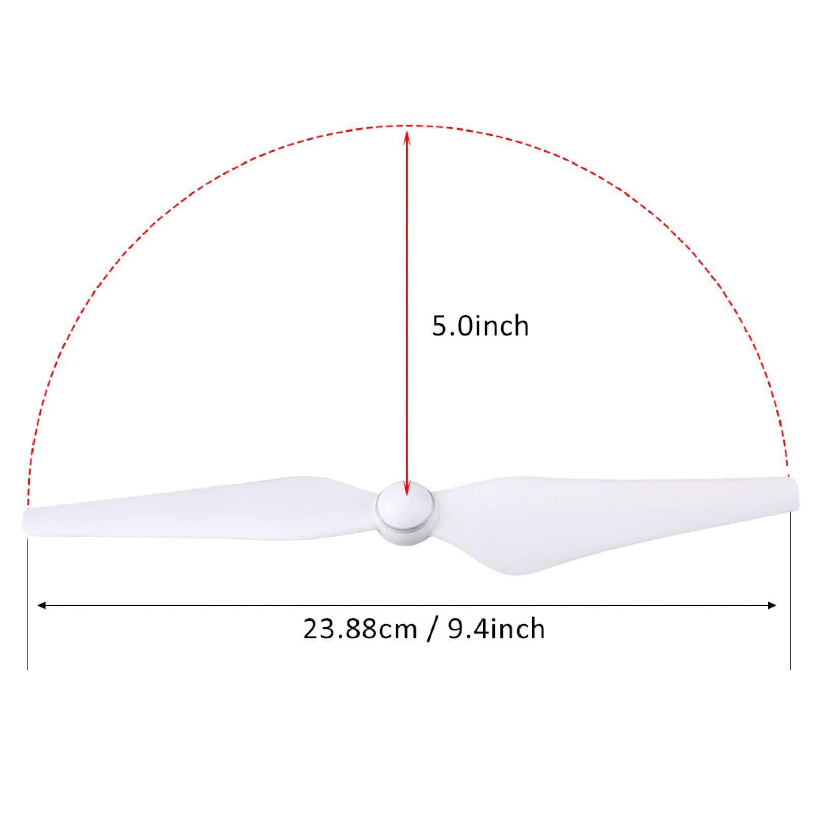 2 Pairs Drone Propeller Blades - Replacement Quadcopter Propellers for DJI, Syma, Holy Stone - Compatible with Aerial Photography & FPV Racing Drones