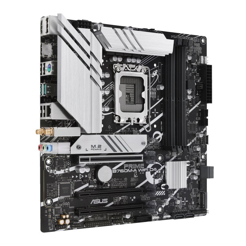 ASUS Prime B760M-A WiFi DDR4 mATX Motherboard - Compatible with 13th & 12th Gen Intel LGA1700 CPUs | Perfect for Gaming PCs, Workstations & Home Office Builds