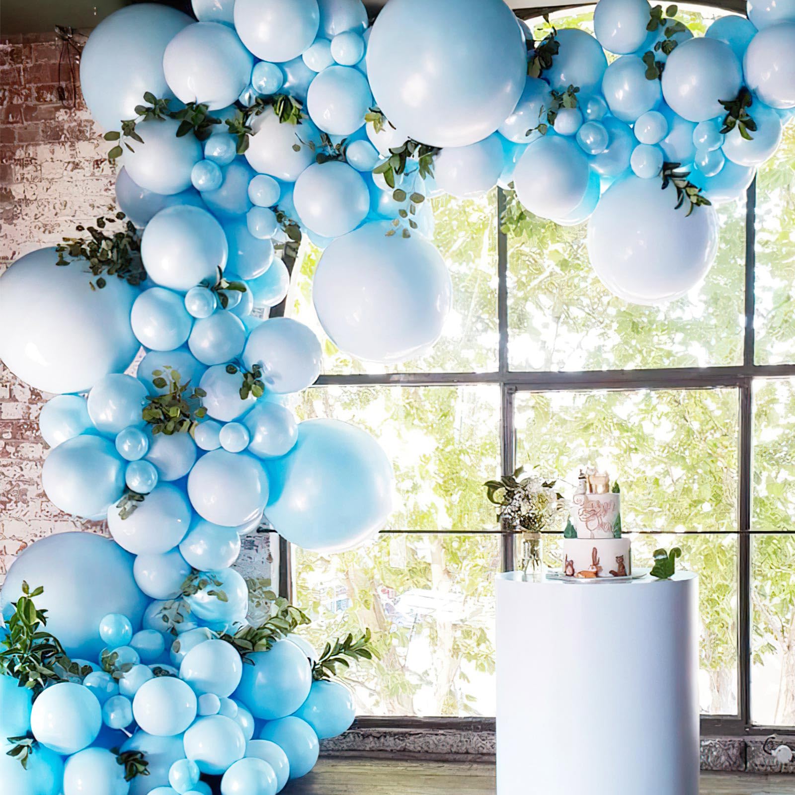 120 Pack 5 Inch Matte Light Blue Balloons for Party Decor - Premium Balloon Garland & Arch Kit - Perfect for Birthday Parties, Baby Showers, Wedding Decorations & Special Events - Durable Latex Balloons (Blue-Y4)