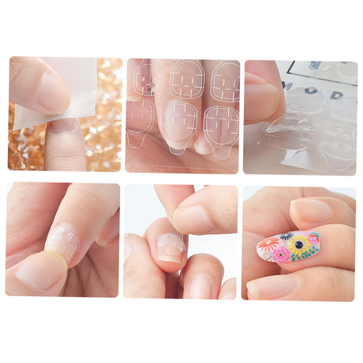 Minkissy 20 Sheets Self-Adhesive Nail Stickers - Waterproof Nail Glue Stickers for DIY Manicure, Salon Quality Fake Nails | Perfect for Parties, Weddings, and Everyday Wear