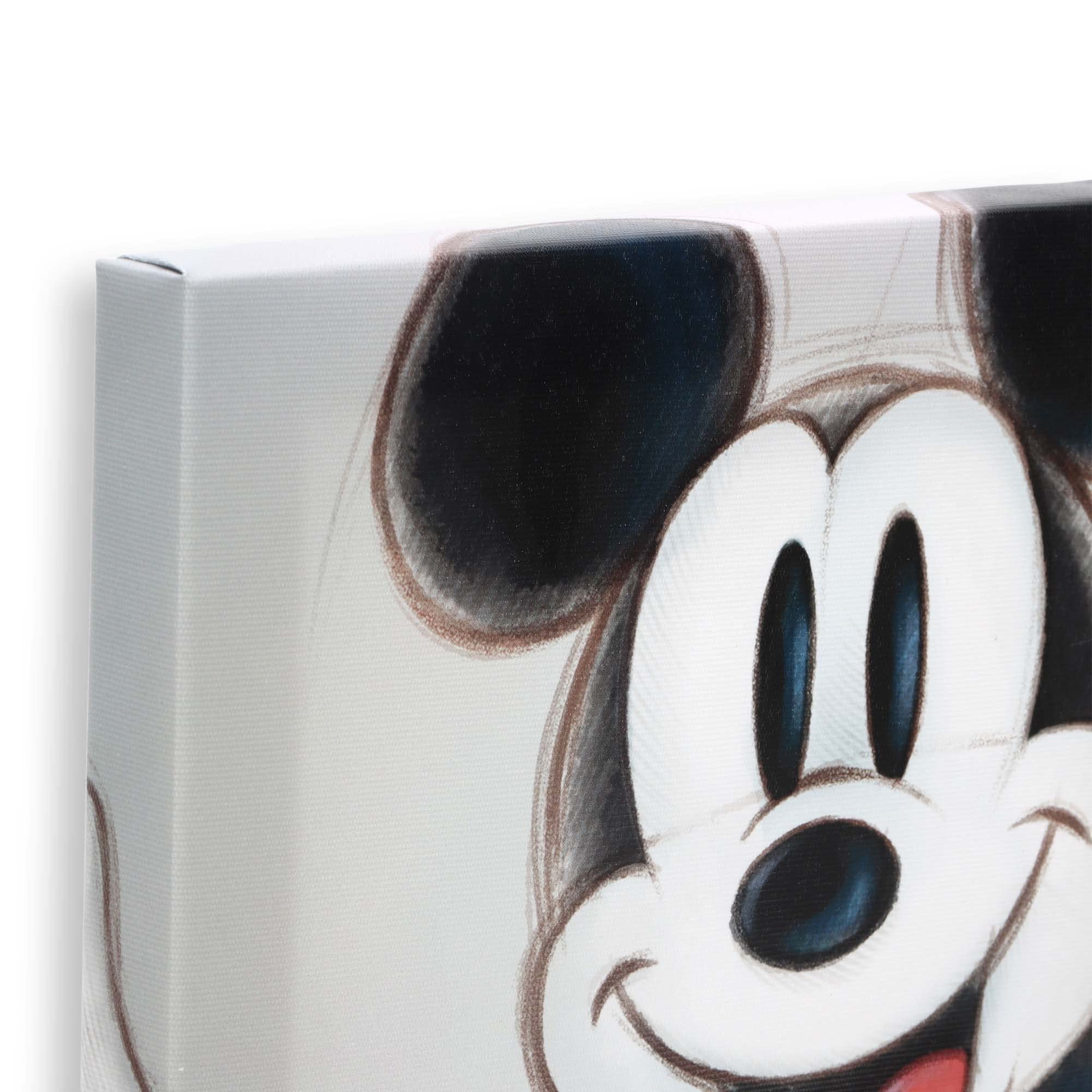 Disney Mickey Mouse Sketch Gallery Wrapped Canvas Wall Art - Classic Mickey Mouse Home Decor for Living Room, Bedroom & Office - Perfect Gift for Disney Fans
