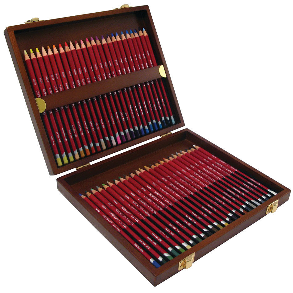 Derwent Pastel Pencils Set of 48 - Premium Artist Colored Pencils in Wooden Case for Drawing, Sketching & Shading - Perfect for Professional Artists & Beginners