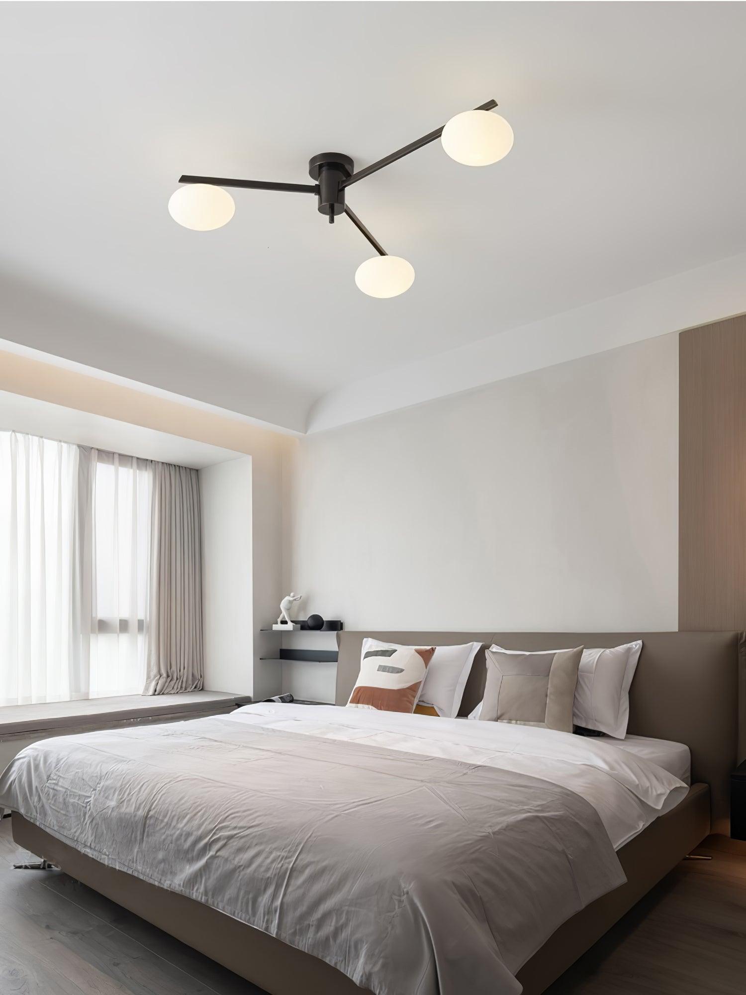 Modern Jasper Ceiling Light Fixture - Energy Efficient LED Flush Mount for Living Room, Bedroom & Kitchen - Dimmable Indoor Lighting for Home & Office