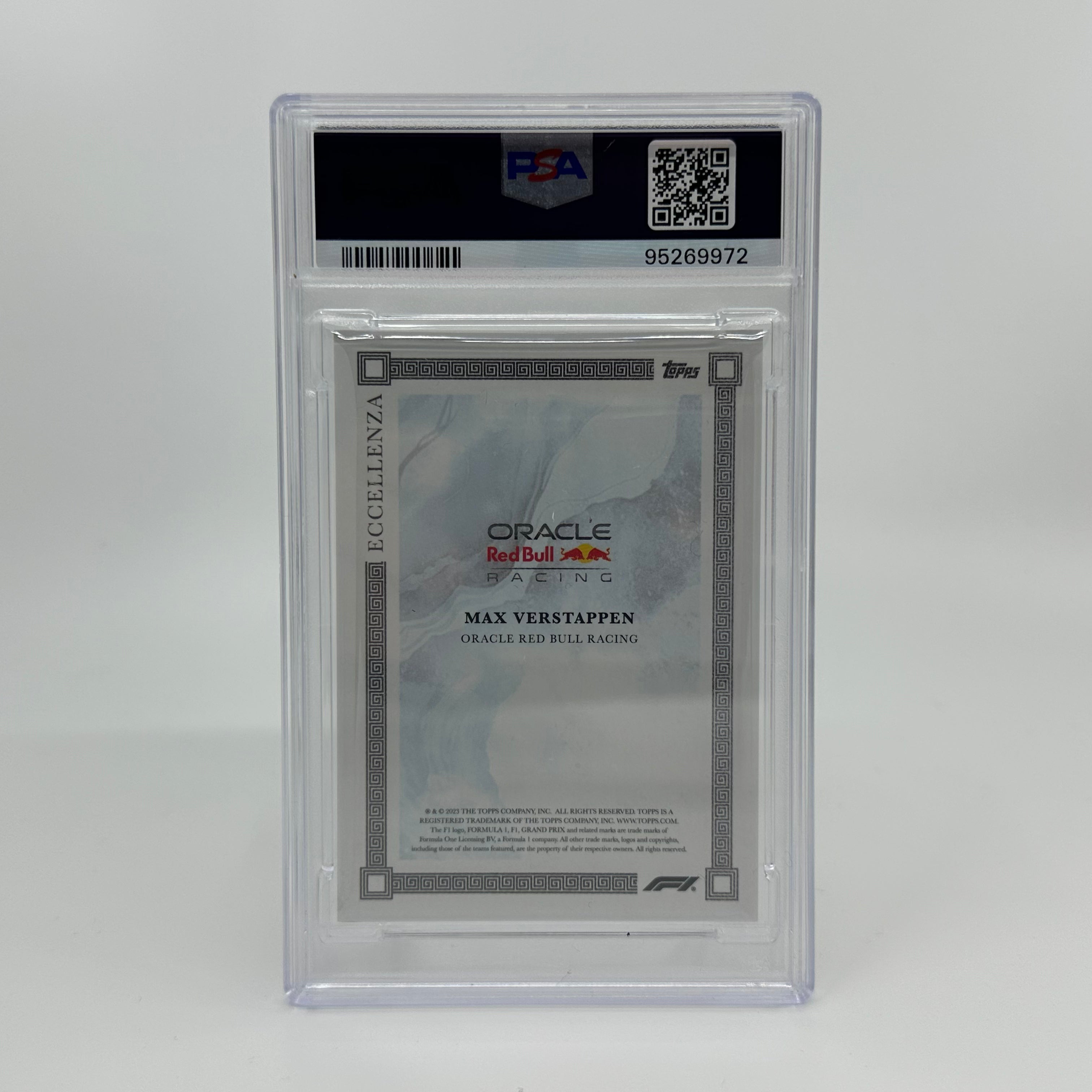 PSA 8 Graded 34/49 Max Verstappen Blue 2023 Eccellenza Racing Card - Perfect for Collectors, Sports Memorabilia Displays & Formula 1 Fan Gifts