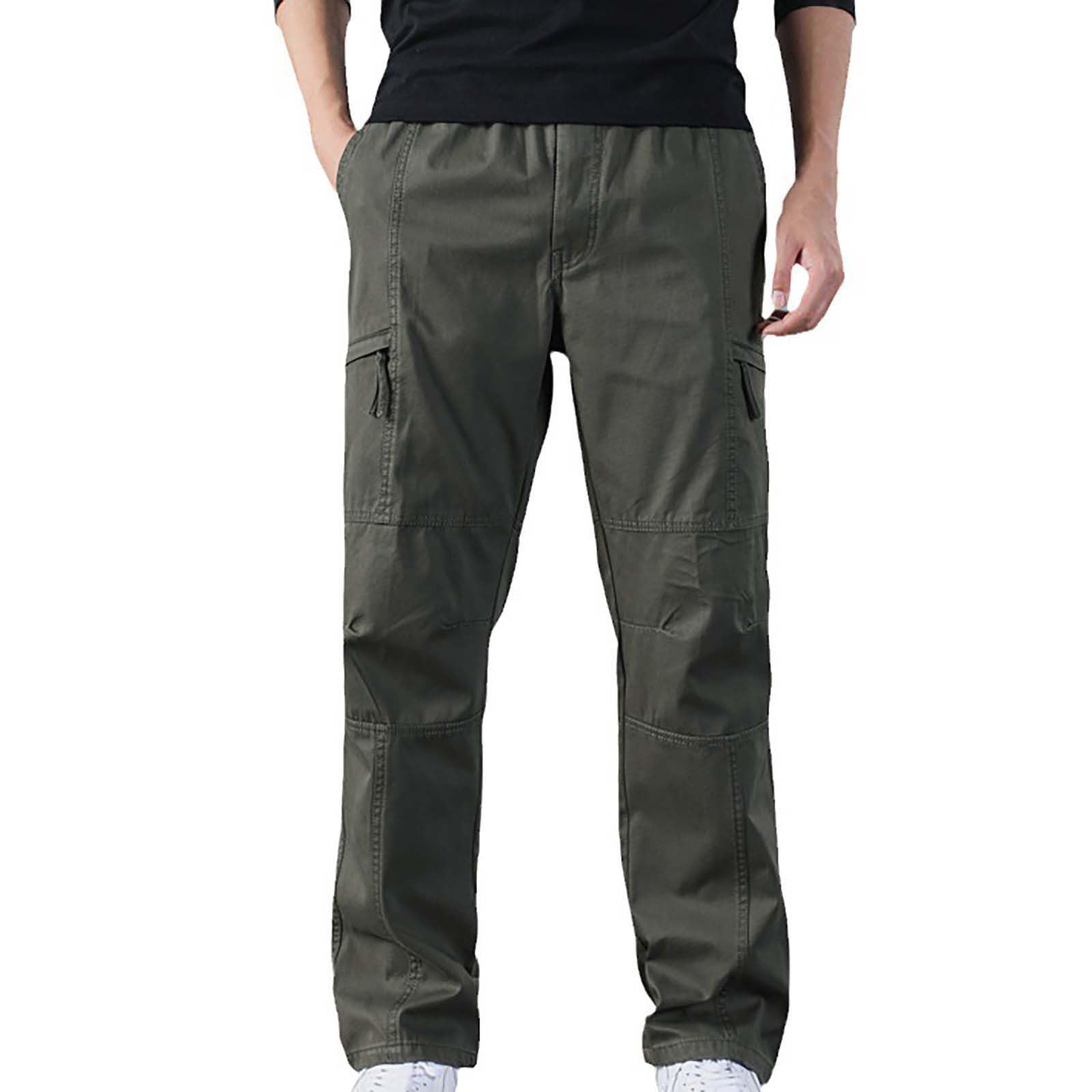 Men's Cargo Jogger Pants - Military Brown Casual Streetwear Jogging Bottoms with Pockets | Perfect for Outdoor Activities, Gym Workouts & Everyday Comfort