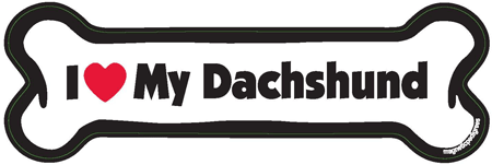 I Love My Dachshund Bone Magnet - Cute Dachshund Shaped Fridge Magnet for Dog Lovers - Perfect for Home, Office, or Gifts