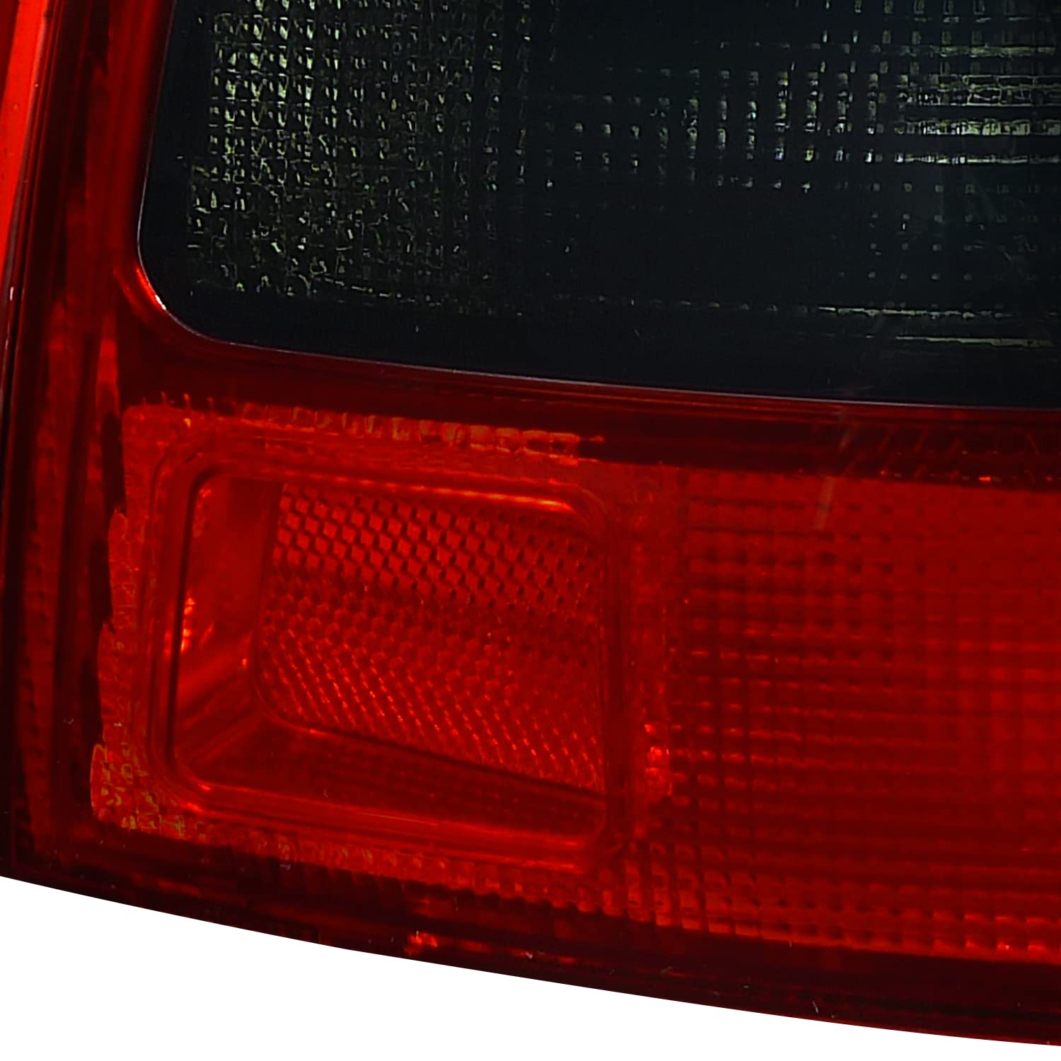 Spec-D Tuning Red Smoke Lens Tail Lights for 1992-1995 Honda Civic 3-Door Hatchback - Left & Right Pair Assembly | Stylish LED Brake Lights for Enhanced Visibility & Custom Look | Perfect for Night Driving & Car Shows