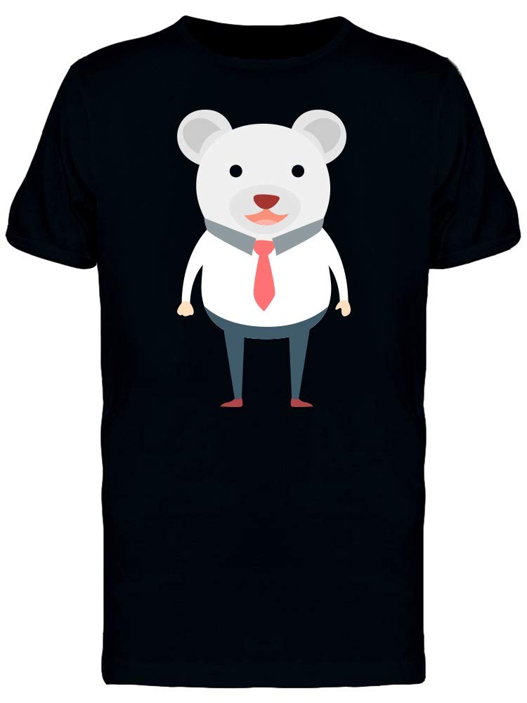 Smartprints White Bear Graphic T-Shirt for Men - Comfortable Office Casual Tee - Perfect for Work, Outings & Everyday Wear