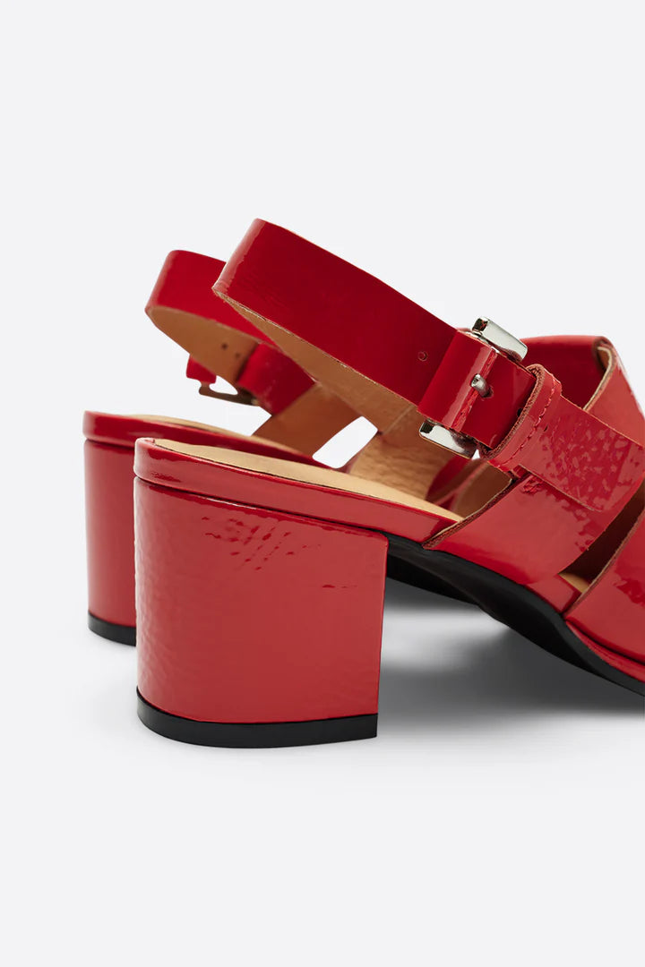 Intentionally Blank July Sandal in Cherry - Women's Comfortable Summer Sandals for Beach, Vacation & Casual Outings