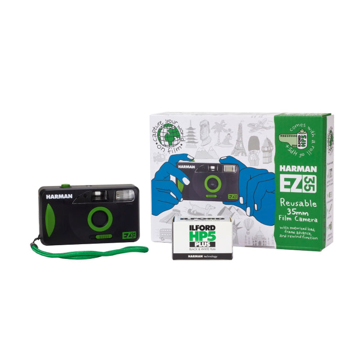 Harman EZ 35 Reusable Film Camera - Vintage Style 35mm Analog Camera with Flash | Perfect for Travel, Parties, Weddings & Everyday Photography