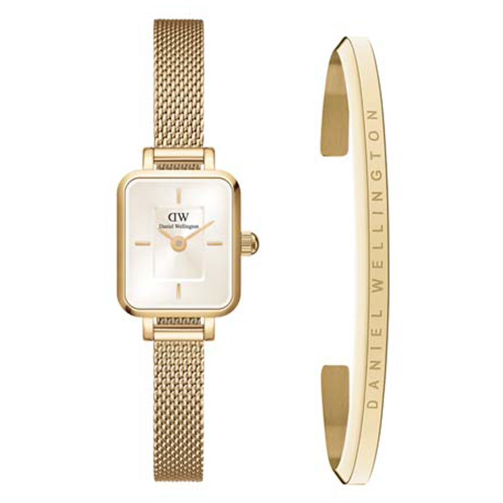 Daniel Wellington Quadro Mini Classic DW005100008 Watch Gift Set - Perfect for Women's Fashion, Birthday Gifts & Everyday Elegance