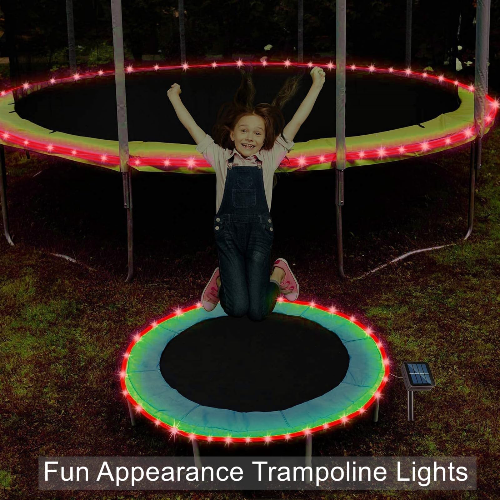 QITONG 2 Pack 33ft 100 LED Solar Rope Lights - Red Outdoor Waterproof String Lights with 8 Modes for Garden, Patio, Porch, Tree, Party & Wedding Decoration | Solar Powered Clear PVC Tube Lights for Festive Ambiance & Landscape Lighting