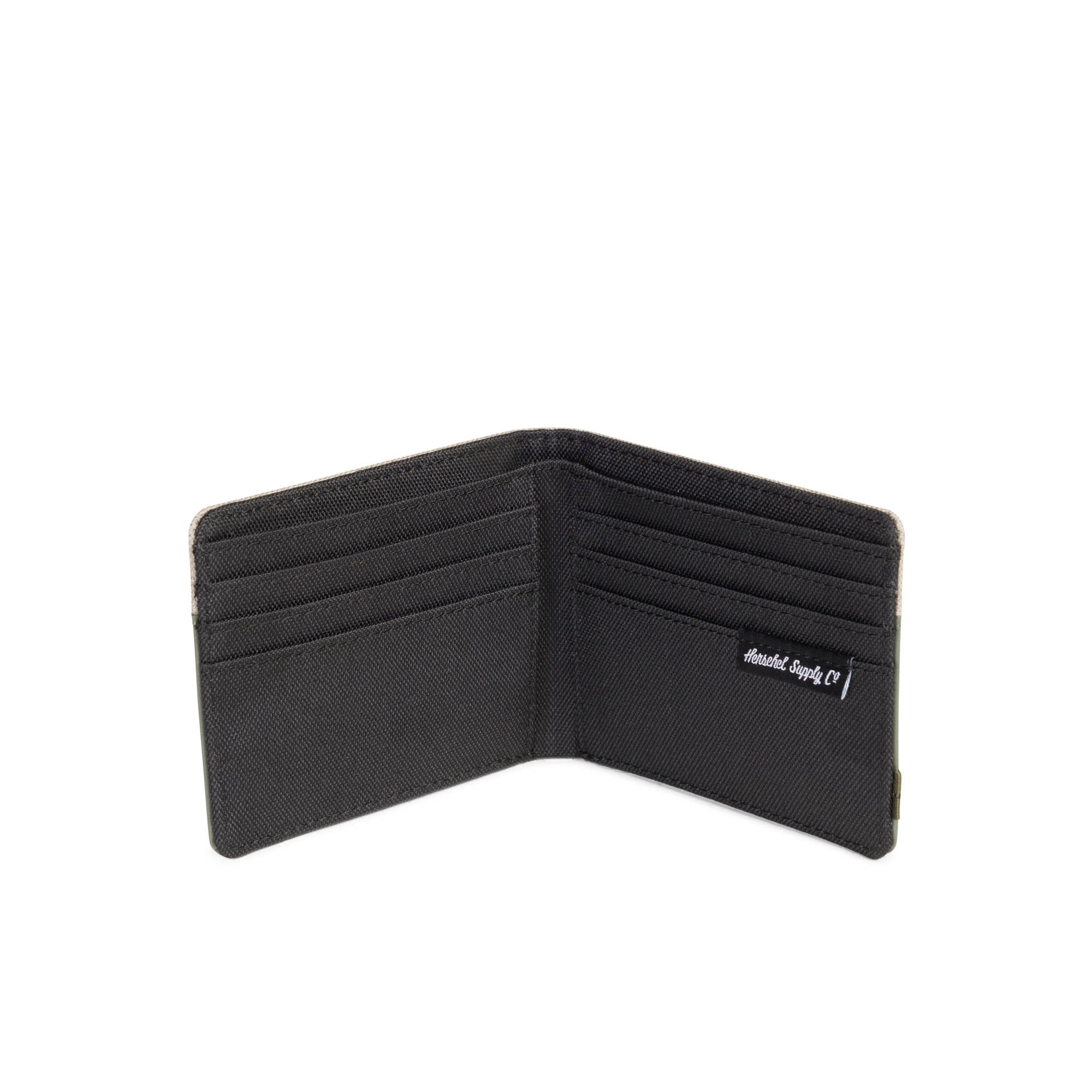 Herschel Hank Wallet - Slim RFID Blocking Leather Wallet for Men - Light Khaki - Perfect for Everyday Carry & Travel Essentials