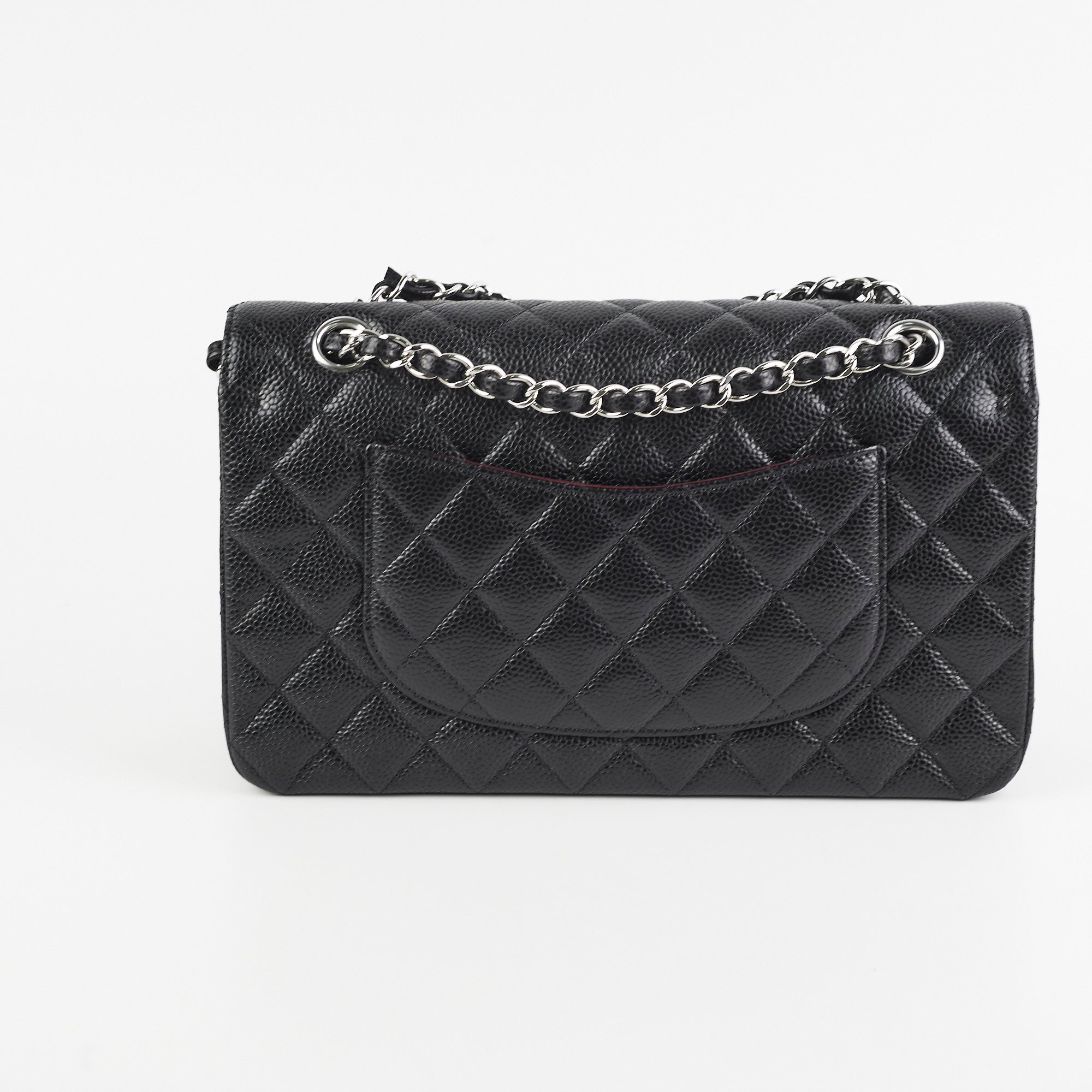 Chanel Medium Classic Flap Bag in Black Caviar Leather with Microchip - Timeless Luxury Handbag for Women, Perfect for Evening Events, Date Nights & Special Occasions