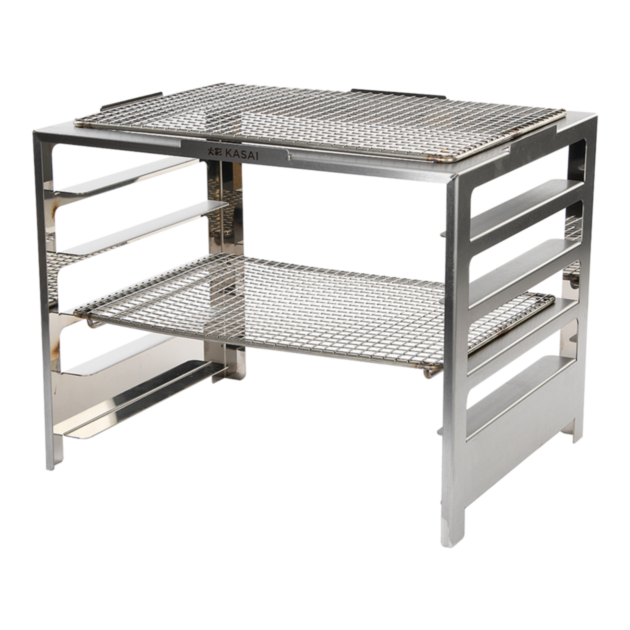 Premium Kasai Konro Robata Rack - Perfect Fit for Medium Wide Grills | Ideal for Backyard BBQs, Camping & Outdoor Cooking