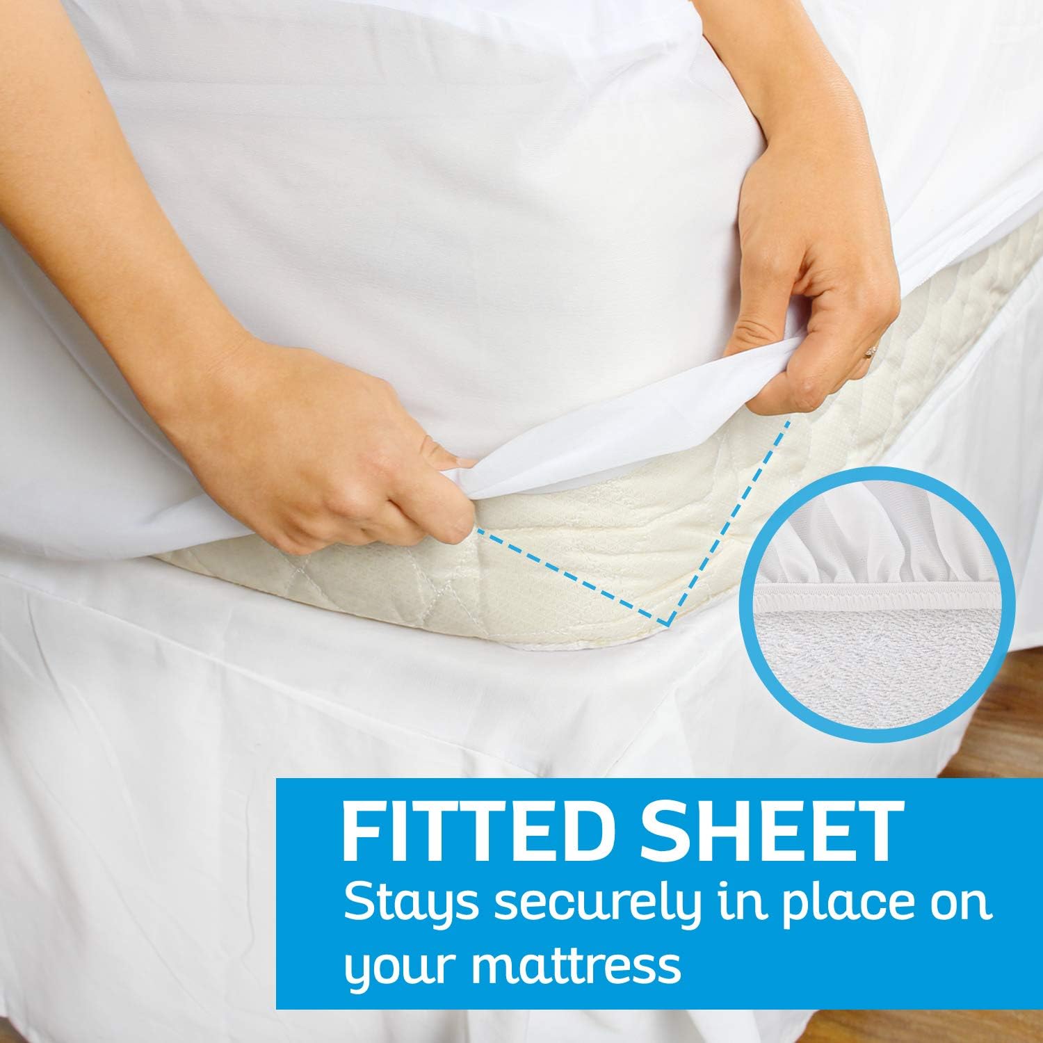 Waterproof Mattress Protector - Queen Size, Hypoallergenic & Breathable - Perfect for Bedwetting, Allergies & Spills - Ideal for Kids, Adults & Guest Rooms