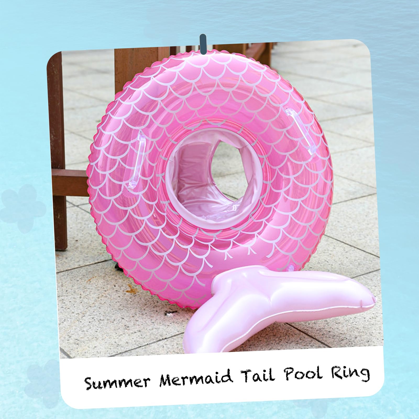 **Mermaid Pool Float for Kids - Inflatable Swim Ring Toy for Girls, Summer Beach & Pool Floats, Outdoor Water Play Accessories - Perfect for Swimming, Beach Parties, and Backyard Fun**