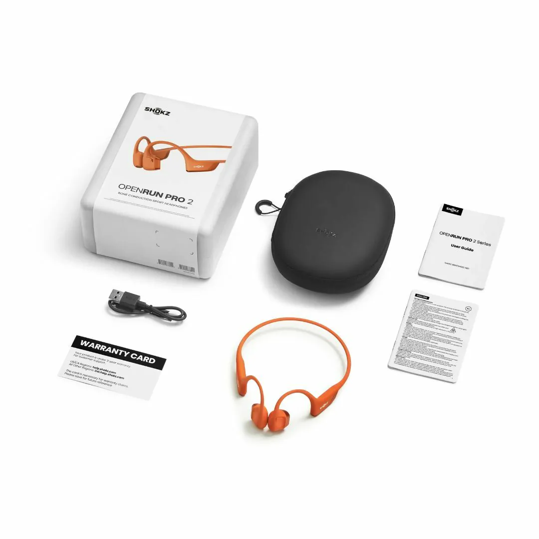Shokz OpenRun Pro 2 Open Ear Bone Conduction Headphones - Wireless Bluetooth Sports Headset for Running, Cycling & Workouts - Sweatproof & Lightweight Design