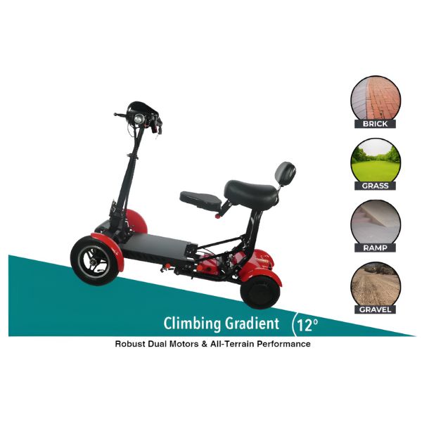 ComfyGo MS 3000 Foldable Mobility Scooter for Adults - Lightweight Electric Wheelchair with Long Battery Life - Perfect for Travel, Shopping & Outdoor Activities